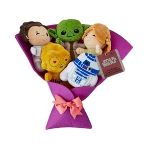 Star Wars Leia, Luke, Yoda, C-3P0 & R2-D2 16” Plush Bouquet